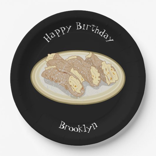 カノーリ漫画イラストレーション ペーパープレート (正面)