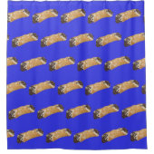 カノーリ（明るい青の背景） シャワーカーテン (正面)