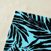 カハヌガーデンハワイアンパーム葉ズ – アクア ビーチタオル (インサイチュ)