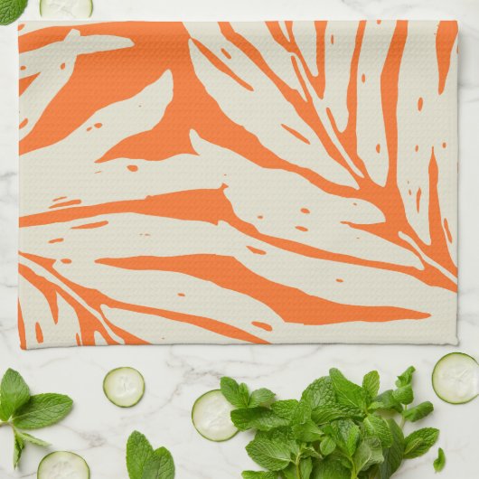 カハヌガーデンハワイアンパーム葉ズ キッチンタオル (折り畳み)