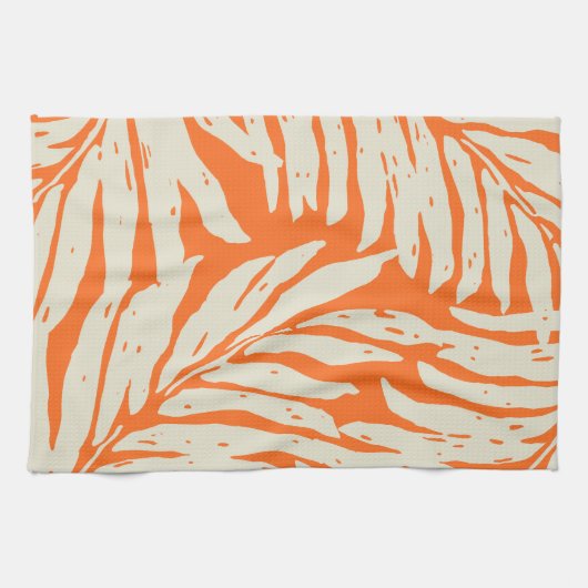 カハヌガーデンハワイアンパーム葉ズ キッチンタオル (横)