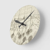 カハルのニューロン8 ラウンド壁時計 (傾斜)