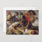 カバおよびワニの狩り、c.1615-16 ポストカード (正面/裏面)