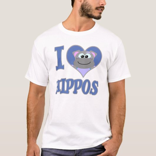 カバが大好きです Tシャツ (正面)
