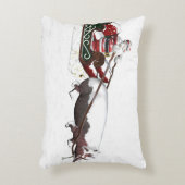 カバが引くサンタそり アクセントクッション (正面(垂直))