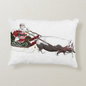 カバが引くサンタそり アクセントクッション (裏面)