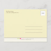 カバとバーディ男の赤ちゃん誕生のお知らせ 案内ポストカード (裏面)