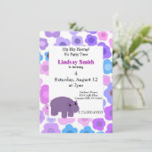 カバとフラワーズパーティの招待状 招待状 (スタンド正面)