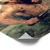 カバとワニ狩り, c.1615-16 ポスター (角)