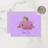 カバと鳥のサンキューカード ノートカード (正面/裏面インサイチュ)