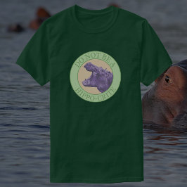 カバにならないように – Punny Purple African Hippo Tシャツ