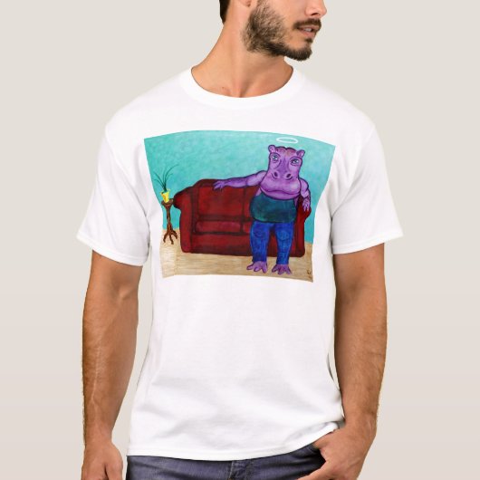 カバのキャラクター Tシャツ (正面)