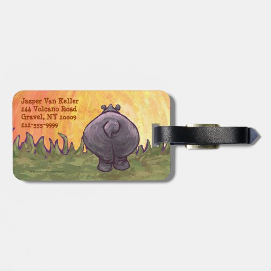 カバのギフト及び付属品 ラゲッジタグ (裏面横)