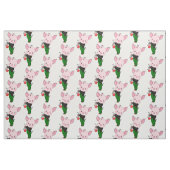 カバのクリスマスブタ ファブリック (ファットクウォーター)