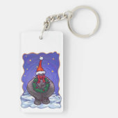 カバのクリスマス キーホルダー (裏面)