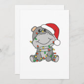 カバのクリスマス 冬 動物 カバ シーズンカード (正面/裏面)