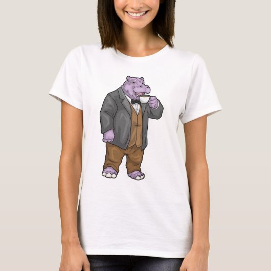 カバのコーヒーマグ Tシャツ (正面)