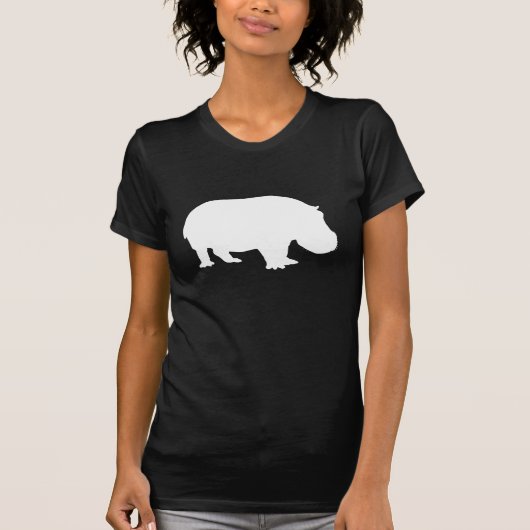 カバのシルエット Tシャツ (正面)