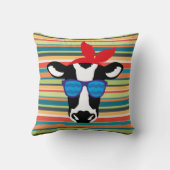 カバのストライプ牛 クッション (裏面)