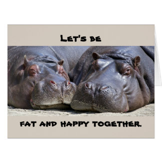 カバのバレンタインカード