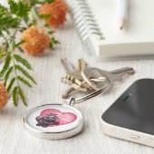 カバのバレンタインデー キーホルダー (側面)