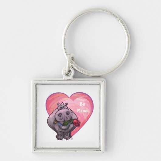 カバのバレンタインデー キーホルダー (正面)
