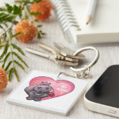 カバのバレンタインデー キーホルダー (正面右)