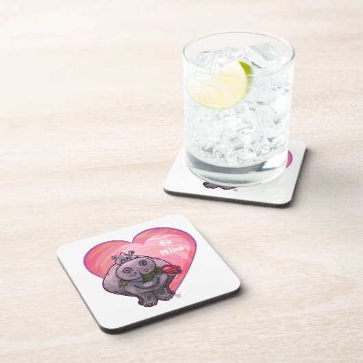 カバのバレンタインデー コースター (右側)