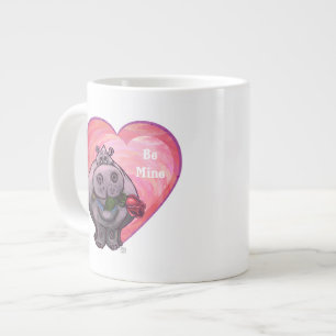 カバのバレンタインデー ジャンボコーヒーマグカップ