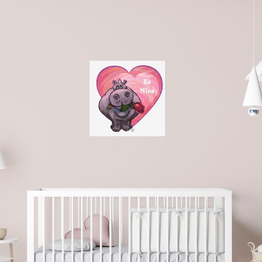 カバのバレンタインデー ポスター (子ども部屋2)