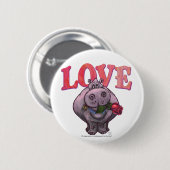 カバのバレンタインデー 缶バッジ (正面&裏面)