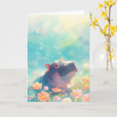 カバのフローラ開花 カード (黄色い花)