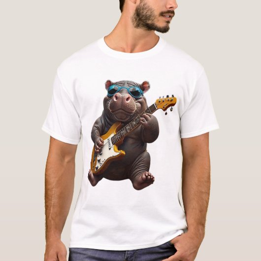 カバのロックスター Tシャツ (正面)