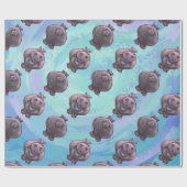 カバの天地パターン ラッピングペーパー (フラット)