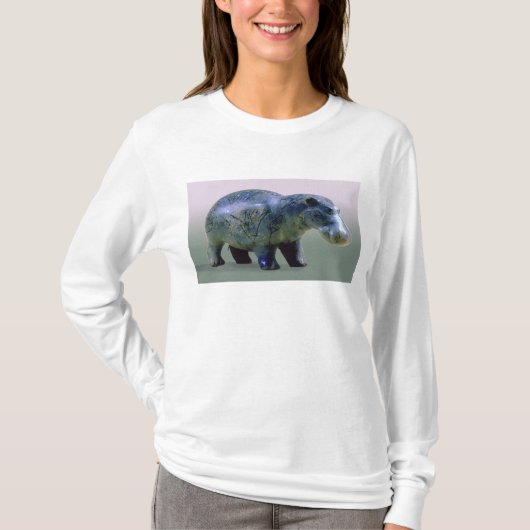 カバの小像 Tシャツ (正面)