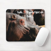 カバの態度"私によってがその"マウスパッドで右になる マウスパッド (マウス)