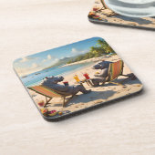 カバの時間：ビーチサイドカクテルと楽しい時間、 コースター (左側)