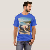 カバの時間：ビーチサイドカクテルと楽しい時間、 Tシャツ (正面フル)