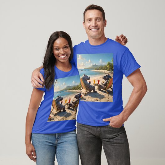 カバの時間：ビーチサイドカクテルと楽しい時間、 Tシャツ (ユニセックス)