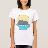 カバの水泳 Tシャツ (正面)