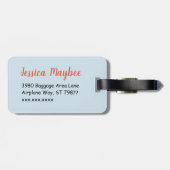 カバの甘い漫画のカスタムな荷物のラベル ラゲッジタグ (裏面横)