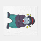 カバの花婿　スーツ姿.PNG フリースブランケット (正面(横))