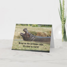 カバの誕生日おめでとう Funny Hippopotamus Birthday カード