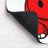 カバの赤 マウスパッド (コーナー)