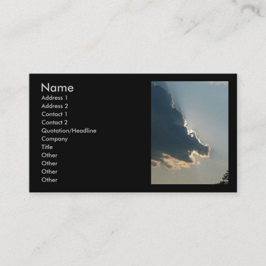 カバの雲の名刺 名刺 (正面)