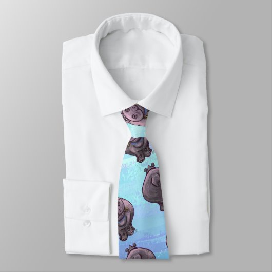 カバの頭と尾のパターン ネクタイ (タイ)