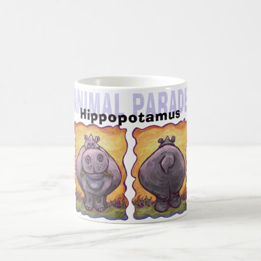 カバの頭と尾 コーヒーマグカップ (中央)
