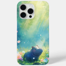 カバの魔法の池の草原 iPhone 15 PRO MAXケース