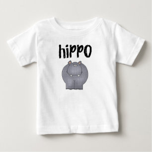 カバのTシャツおよびギフト ベビーTシャツ