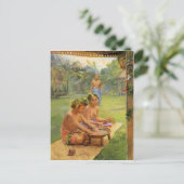 カバを準備する若い女の子 – はがき (スタンド正面)